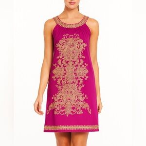 INC International Concepts Purple and Gold Dress